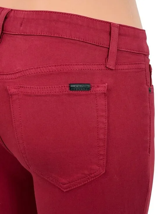 VTG Joes Jeans Burgundy Mid-Rise Skinny Jeggings| Indie Sleaze Tumblr Soft Modal - Picture 10 of 16